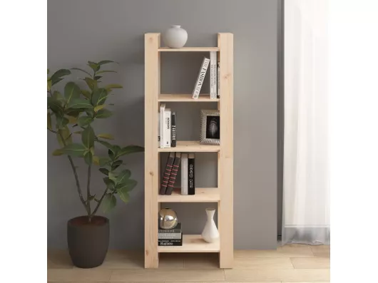 Kauf Unique Bücherregal/Bücherschrank,Raumteiler 60x35x160 cm Massivholz -gkd582892