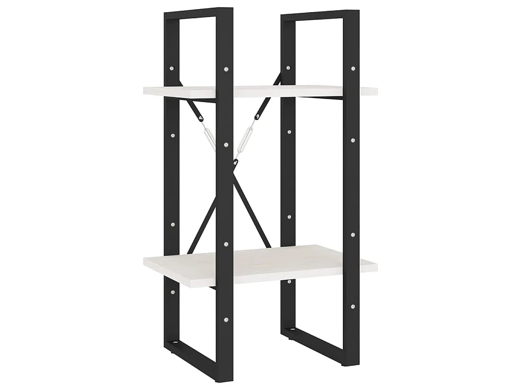 Bibliothèque à 5 niveaux Blanc 40x30x175 cm Bois de pin OFR20425 BonneVie Meuble