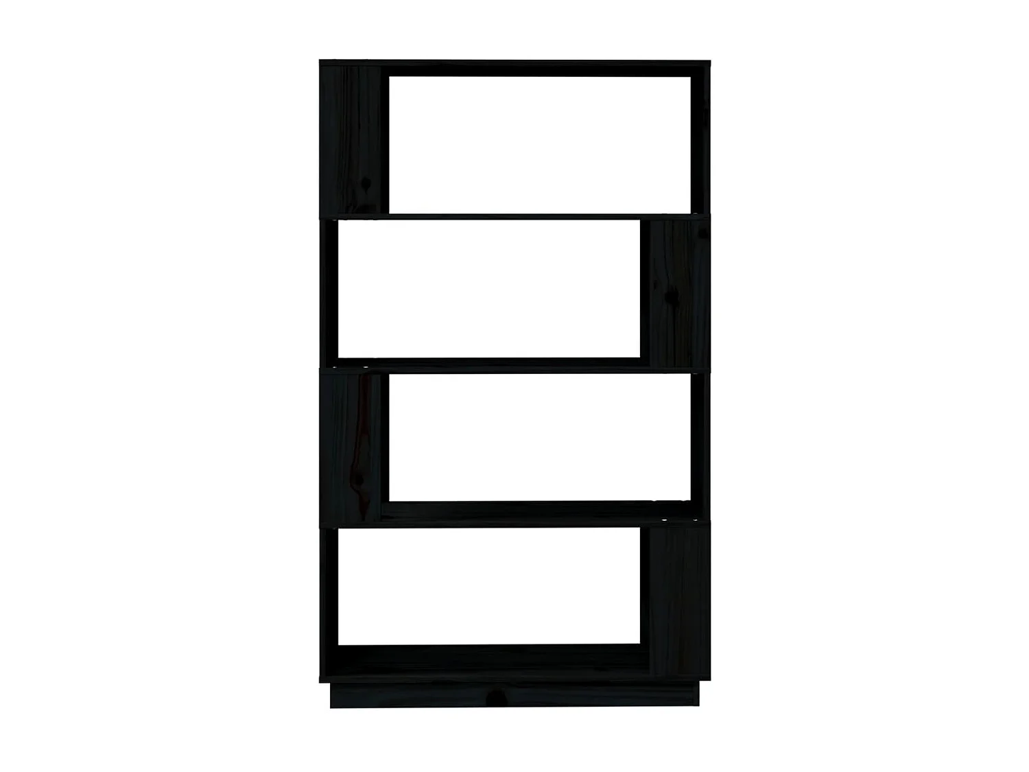 Bibliothèque-Séparateur de pièce Noir 80x25x132 cm Pin solide OFR64477 BonneVie Meuble