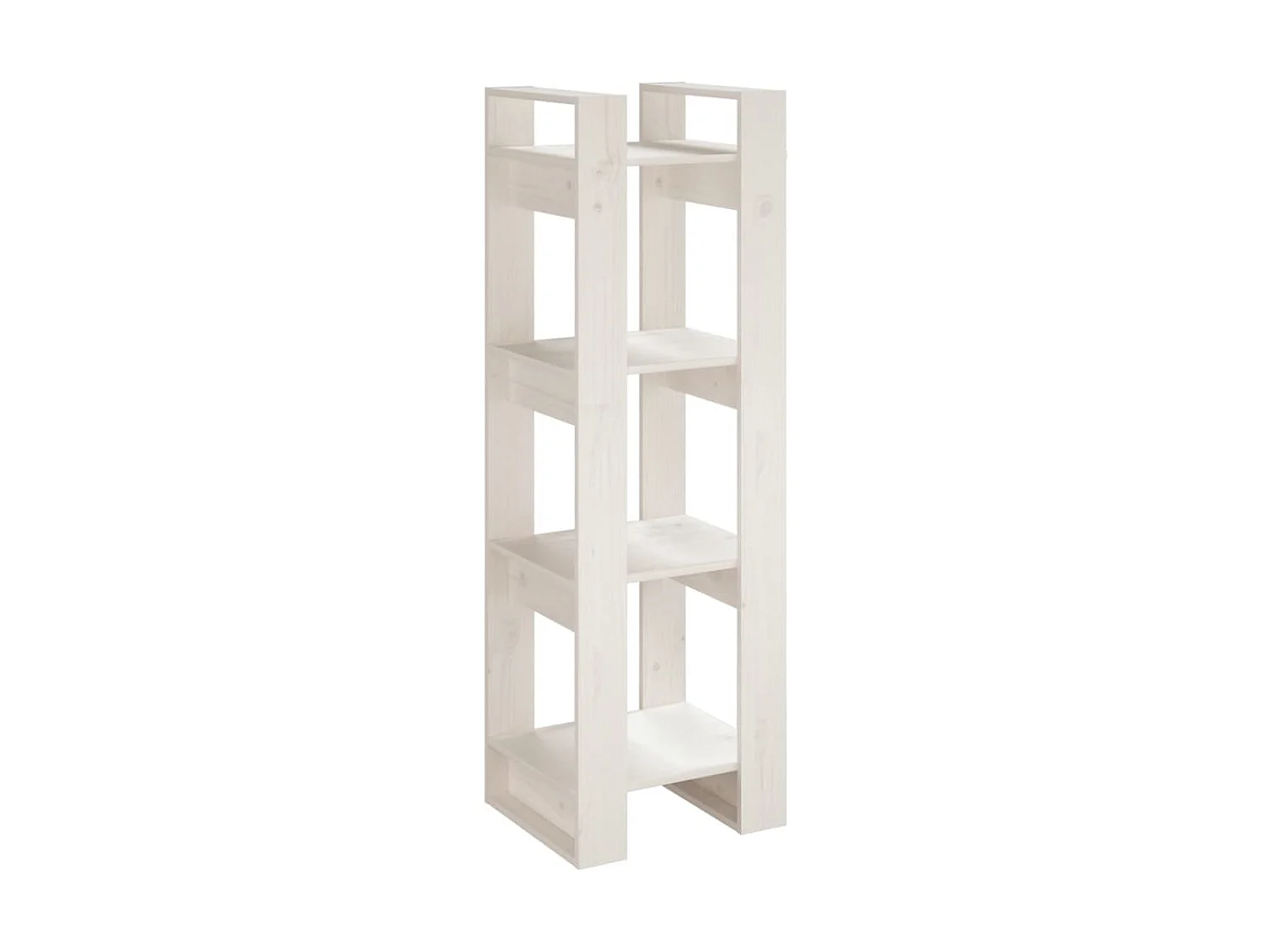 Bibliothèque-Séparateur de pièce Blanc 41x35x125 cm Pin solide OFR34208 BonneVie Meuble