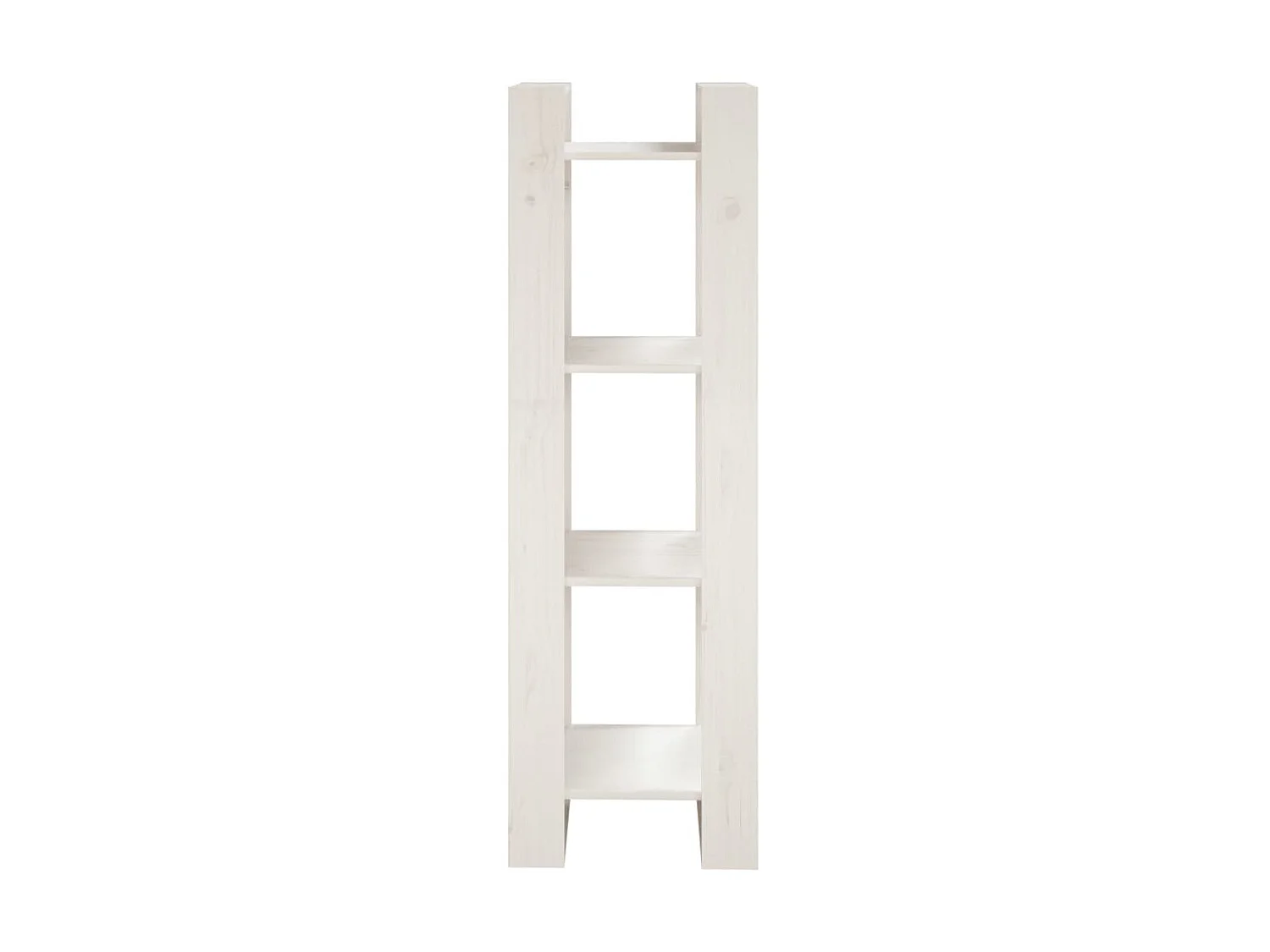 Bibliothèque-Séparateur de pièce Blanc 41x35x125 cm Pin solide OFR34208 BonneVie Meuble