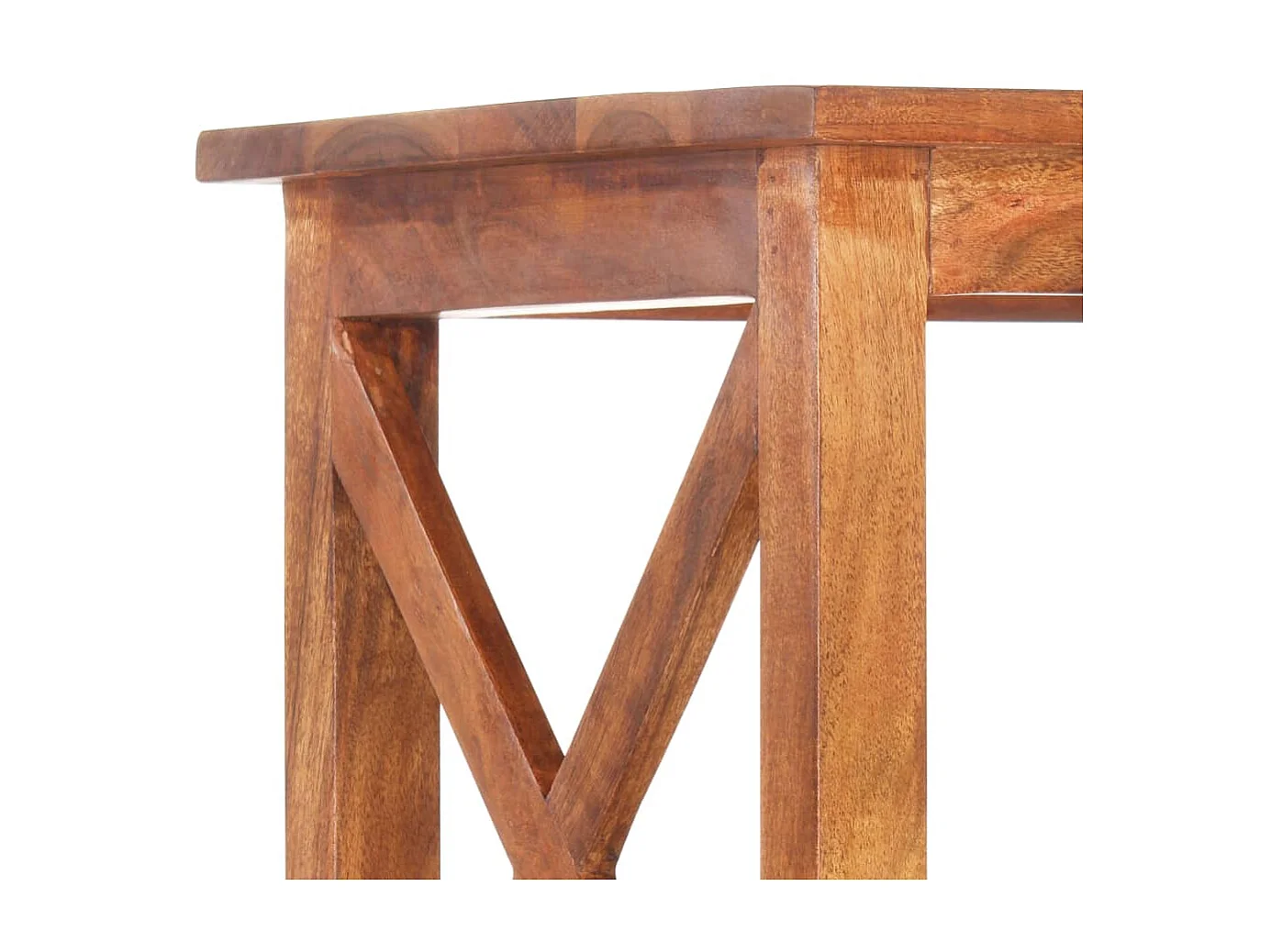 Bibliothèque 60x30x160 cm Bois massif d'acacia et finition miel OFR39142 BonneVie Meuble