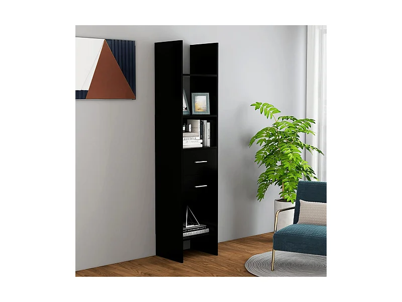 Estante 40x35x180 cm contraplacado preto PT142955