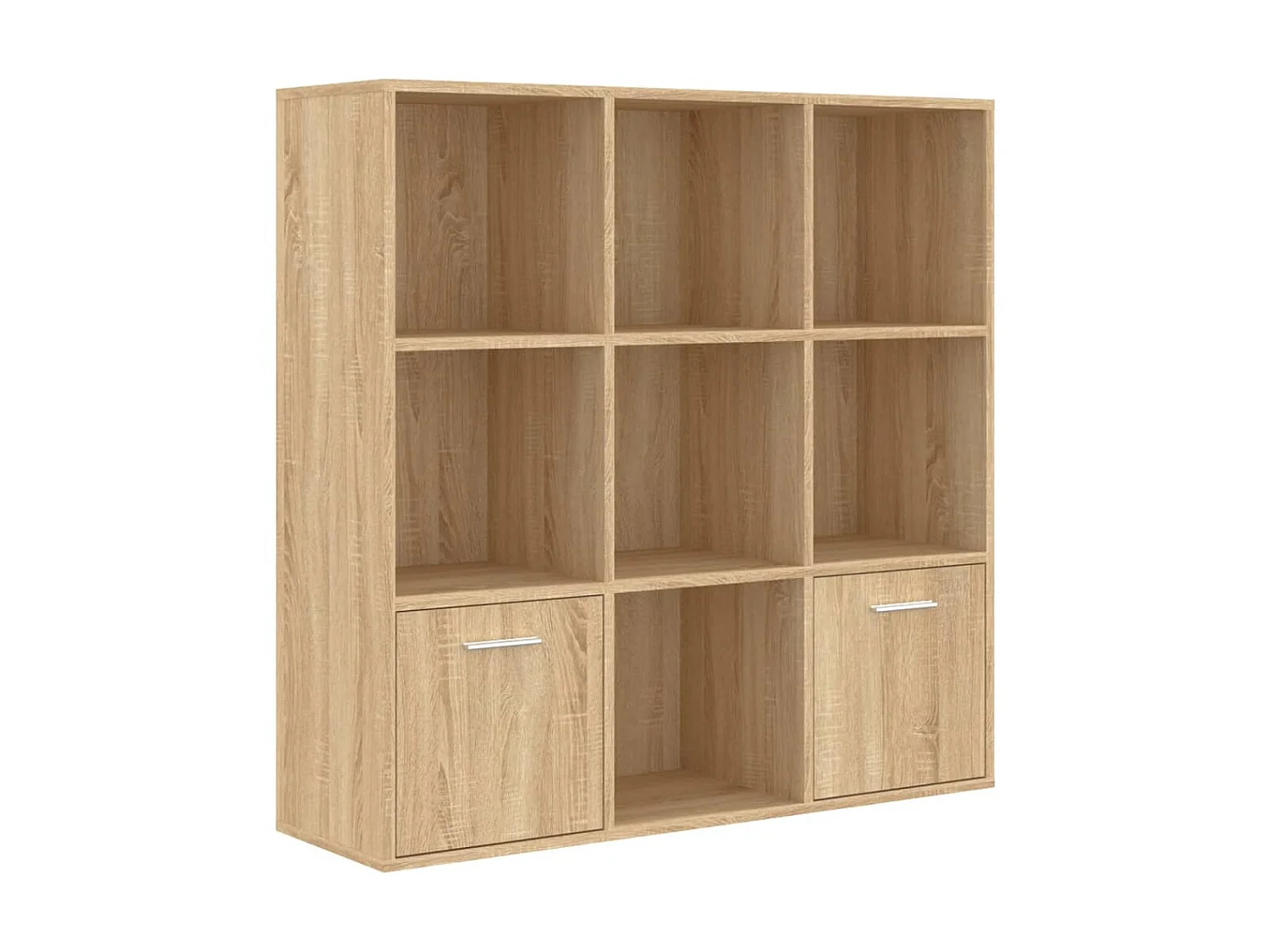 Bibliothèque Chêne sonoma 98x30x98 cm Aggloméré OFR47063 BonneVie Meuble