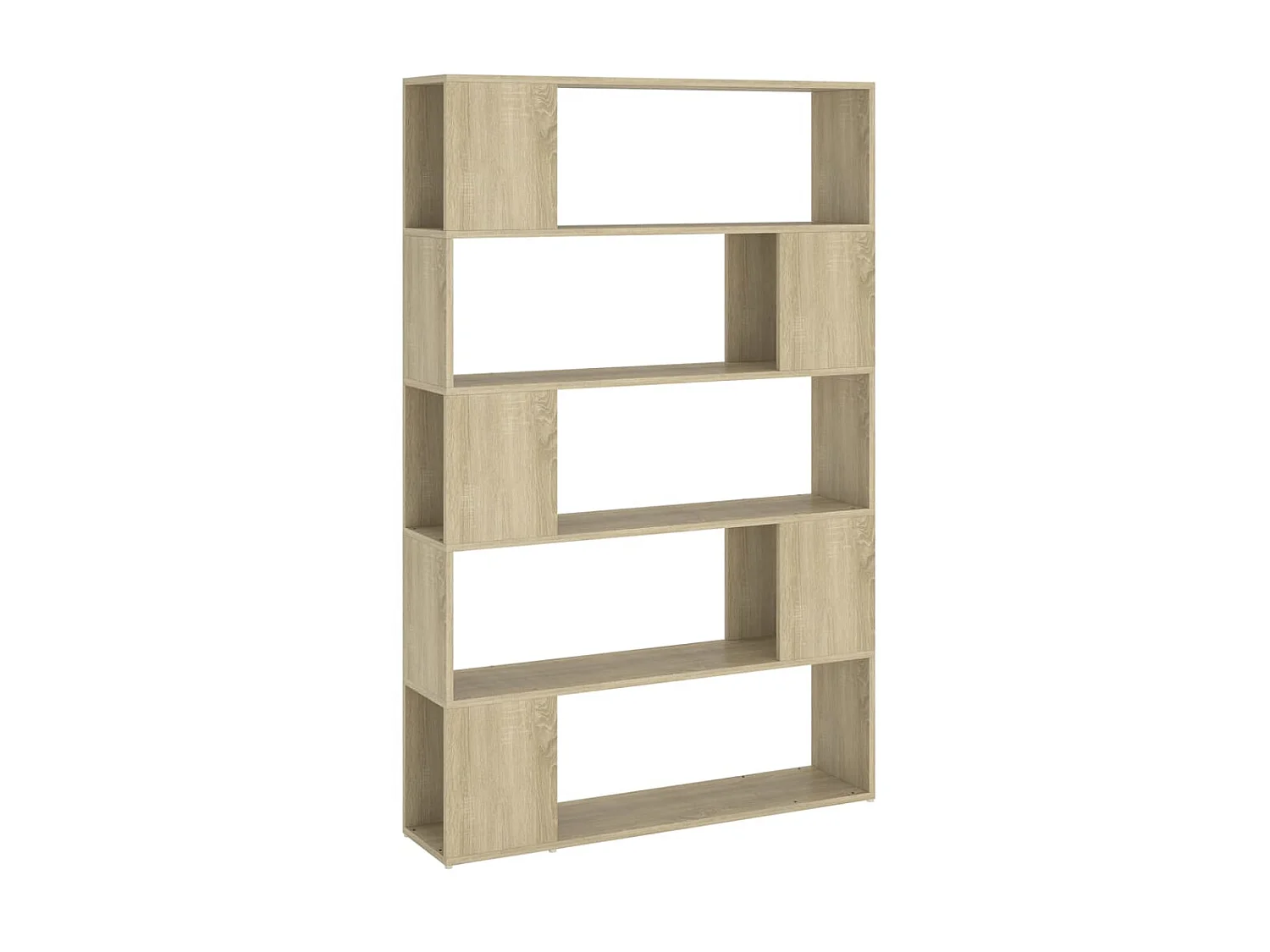 Bücherregal Raumteiler,Bücherschrank Sonoma-Eiche 100x24x155 cm Holzwerkstoff -gkd936926