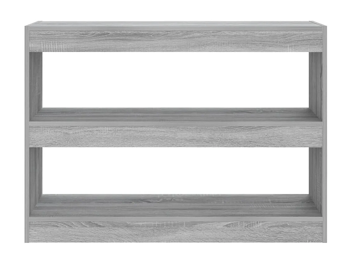 Bibliothèque-Séparateur de pièce Sonoma gris 100x30x72 cm OFR12730 BonneVie Meuble