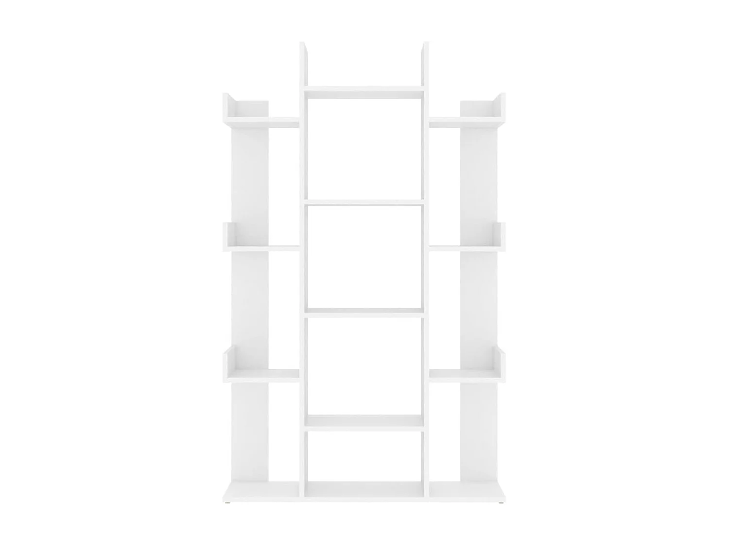 Bibliothèque Blanc 86x25,5x140 cm Aggloméré OFR69550 BonneVie Meuble