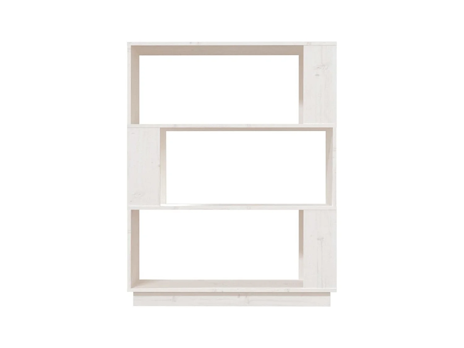 Bücherregal/Bücherschrank,Raumteiler Weiß 80x25x101 cm Massivholz Kiefer -gkd204558