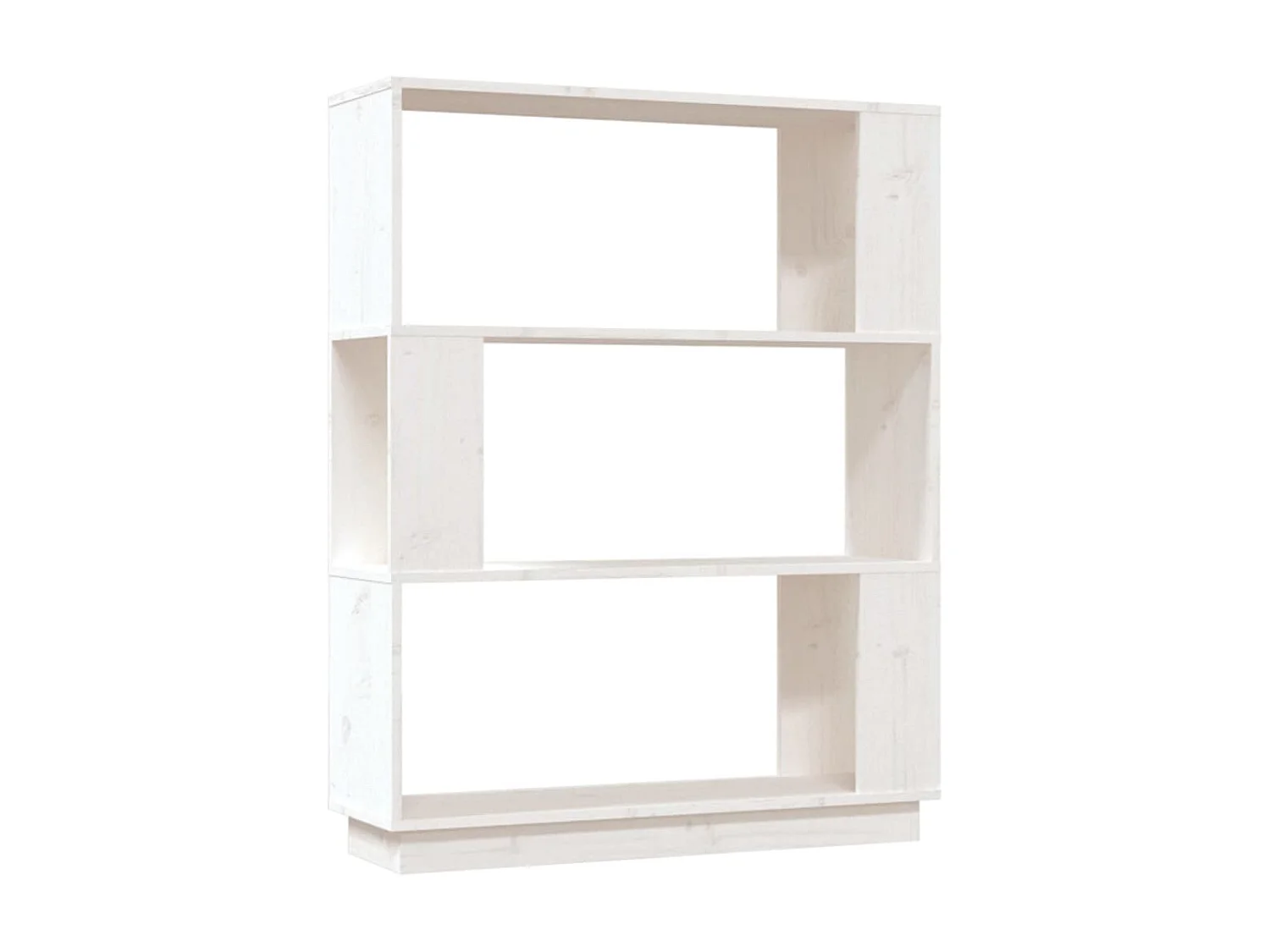 Biblioteca Estantería - divisor de espacios madera pino blanco 80x25x101 cm ES59355