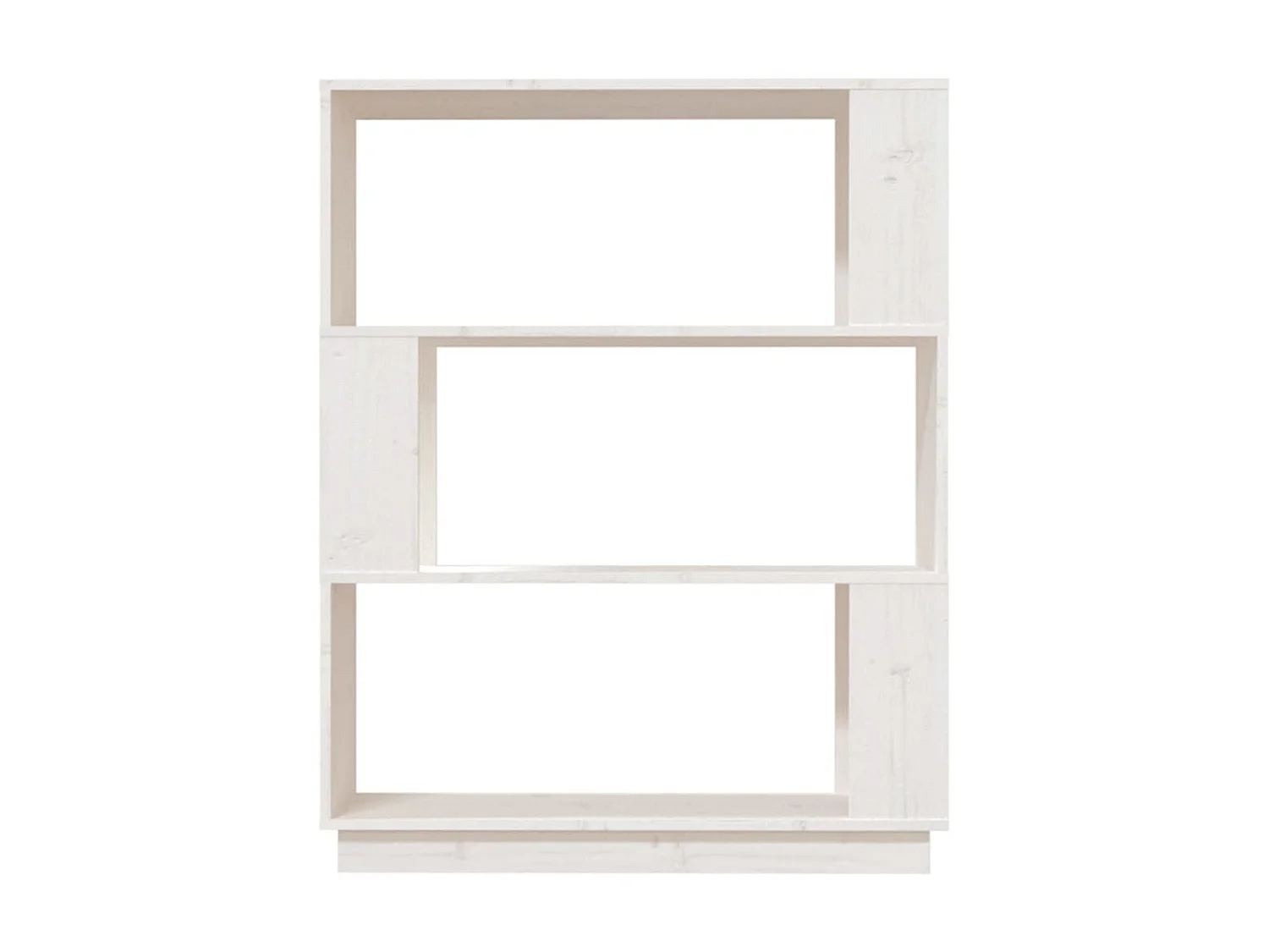 Biblioteca Estantería - divisor de espacios madera pino blanco 80x25x101 cm ES59355