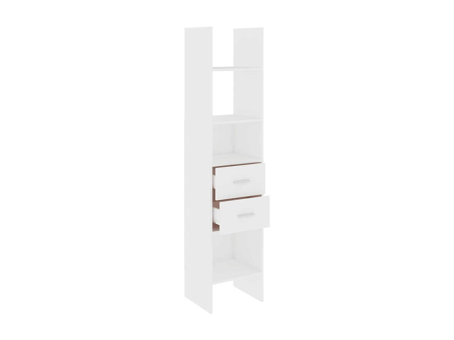 Bibliothèque Blanc 40x35x180 cm Aggloméré OFR68442 BonneVie Meuble