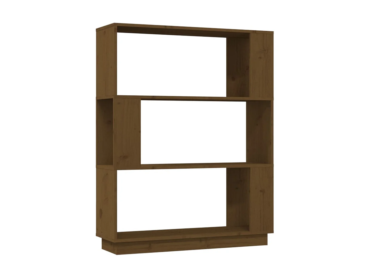 Bibliothèque Marron miel 80x25x101 cm Bois massif OFR99214 BonneVie Meuble
