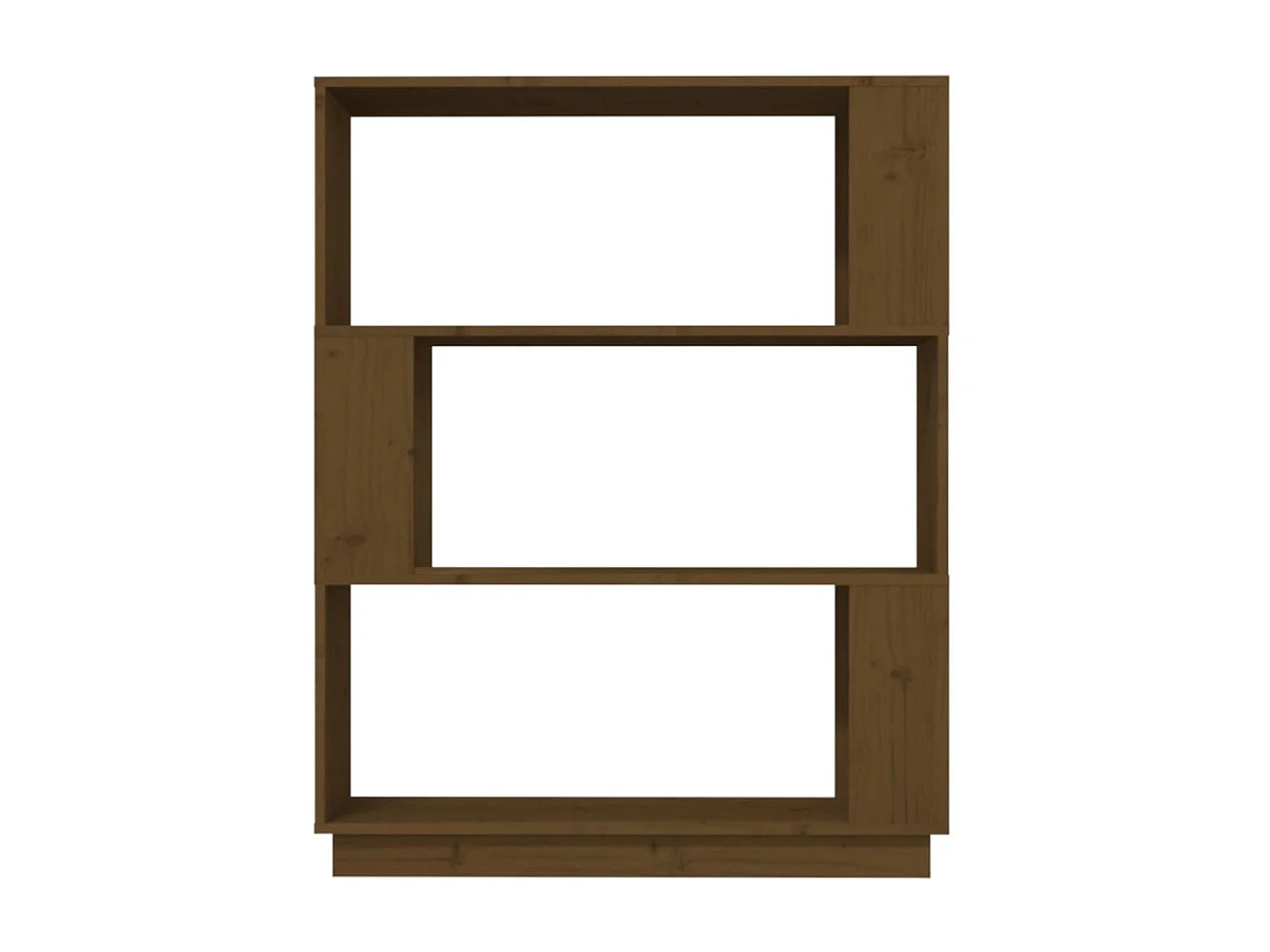 Bibliothèque Marron miel 80x25x101 cm Bois massif OFR99214 BonneVie Meuble