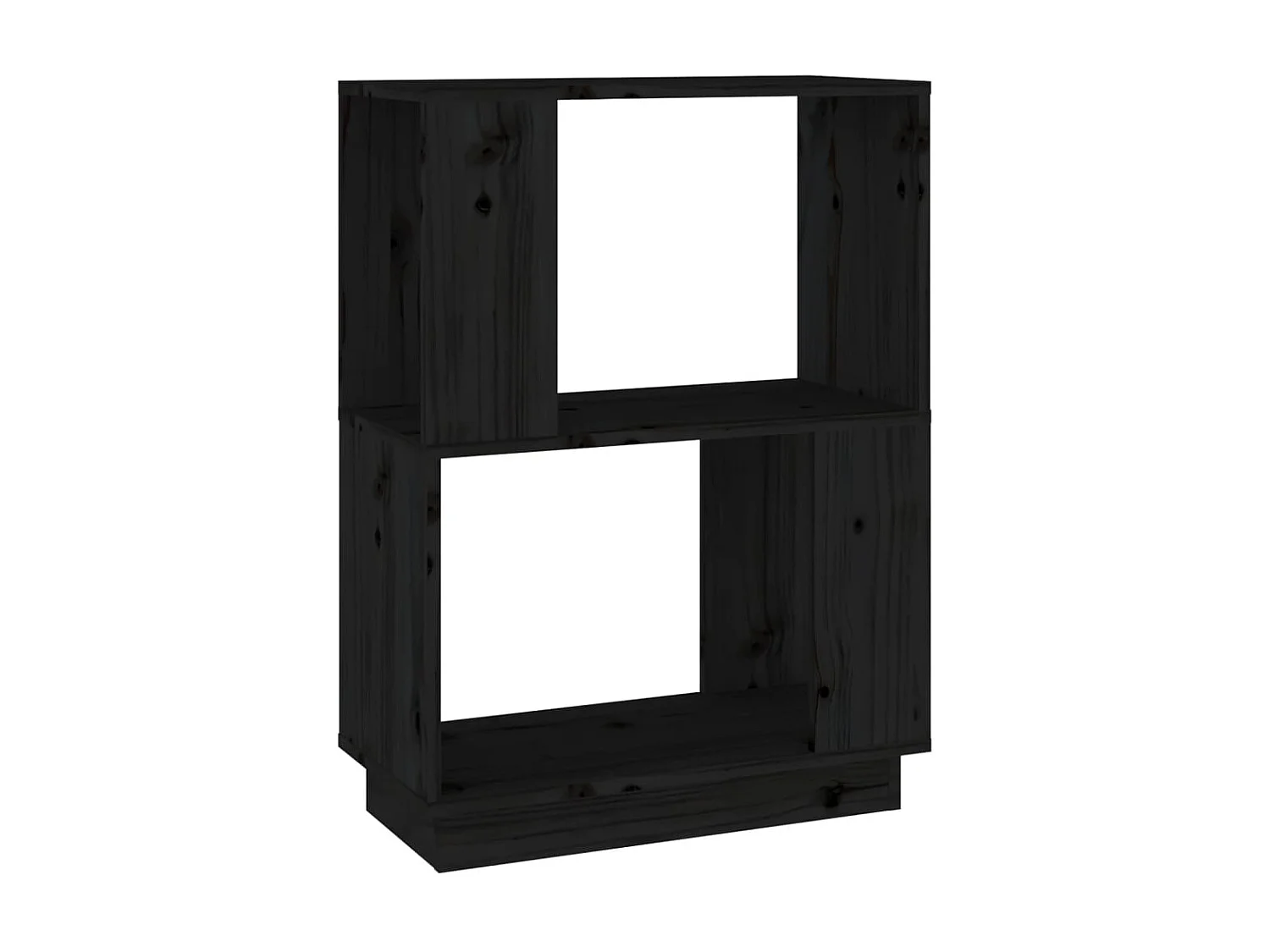 Bibliothèque-Séparateur de pièce Noir 51x25x70 cm Pin solide OFR11983 BonneVie Meuble