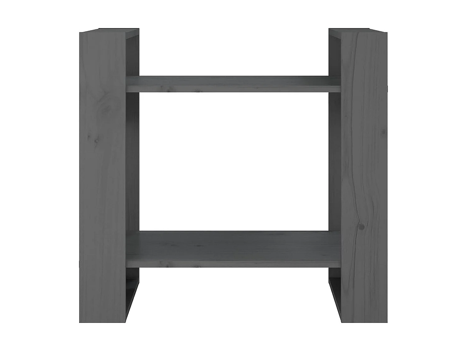 Estante/divisória 60x35x57 cm pinho maciço cinzento PT241068