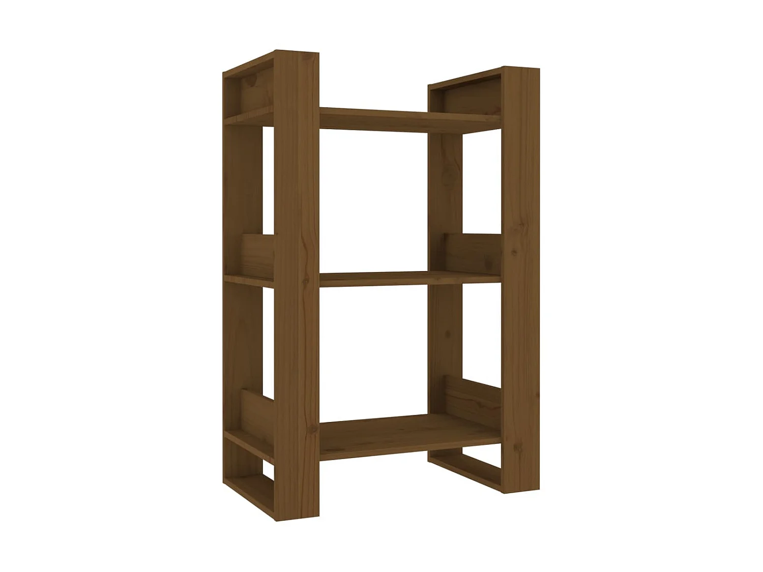 Biblioteca Estantería - divisor de espacios pino marrón miel 60x35x91 cm ES47753