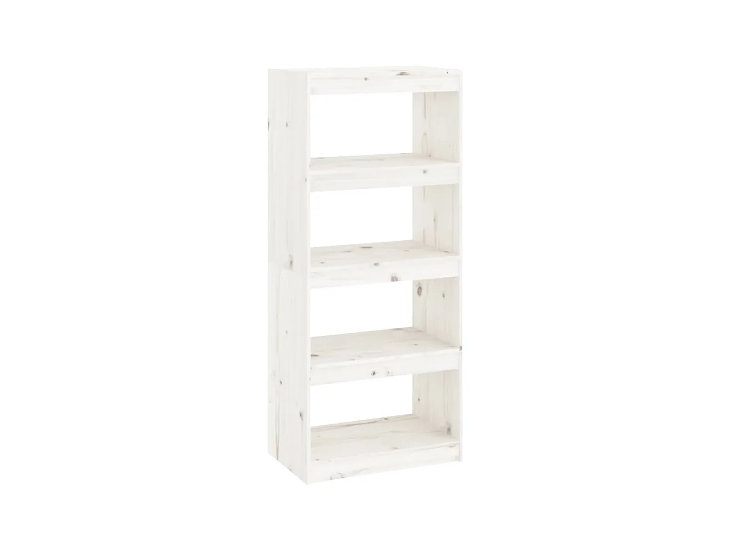 Bibliothèque-Séparateur de pièce Blanc 60x30x135,5cm Pin solide OFR69385 BonneVie Meuble