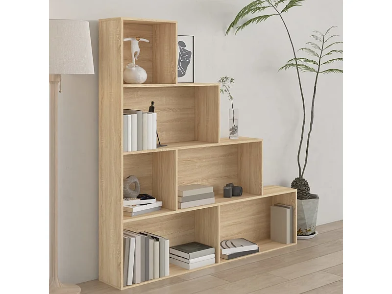 Bücherregal/Bücherschrank,Raumteiler Sonoma-Eiche 155x24x160 cm Holzwerkstoff -gkd410893