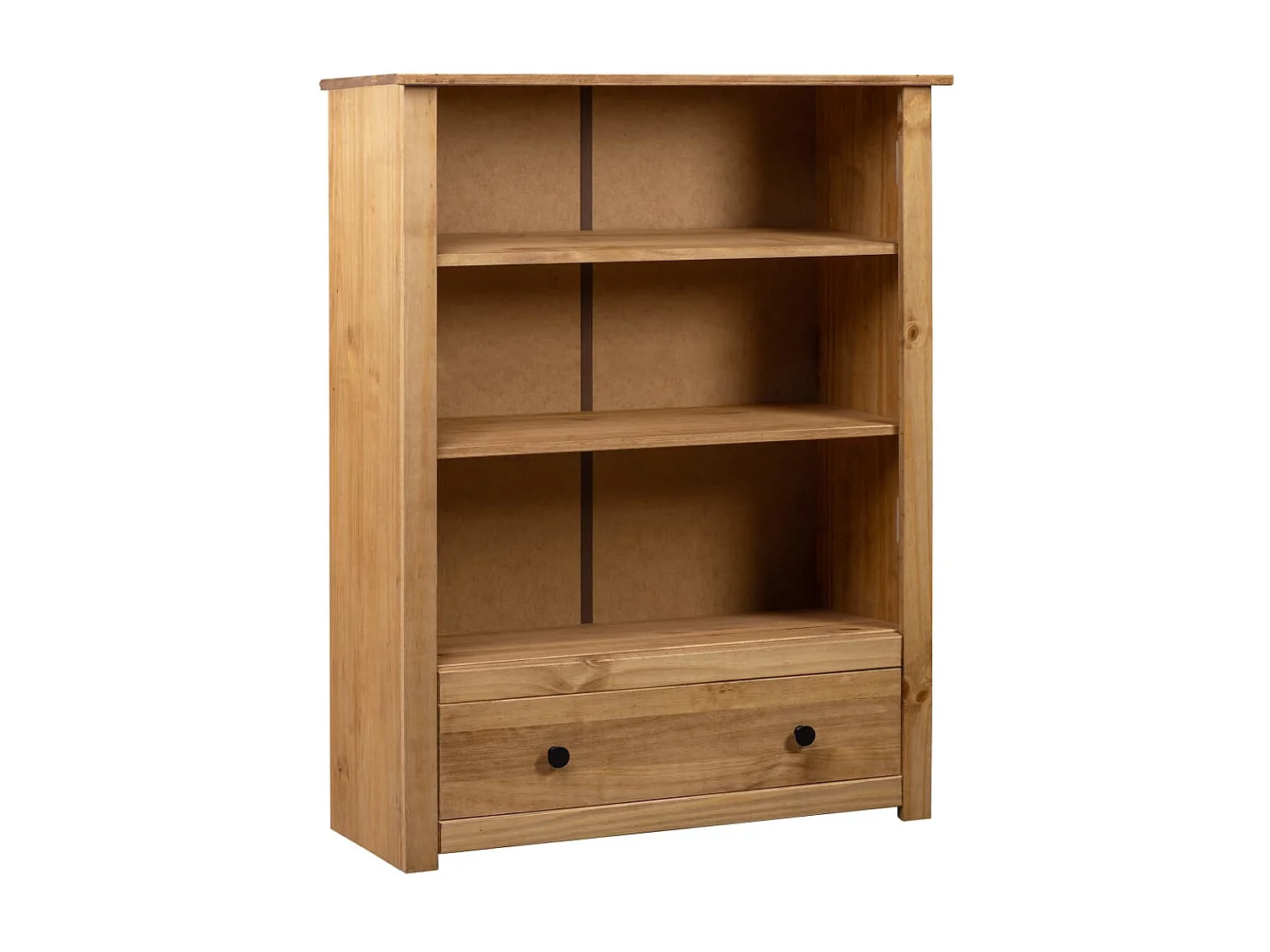 Bibliothèque 80x35x110 cm Bois de pin massif Assortiment Panama OFR86410 BonneVie Meuble