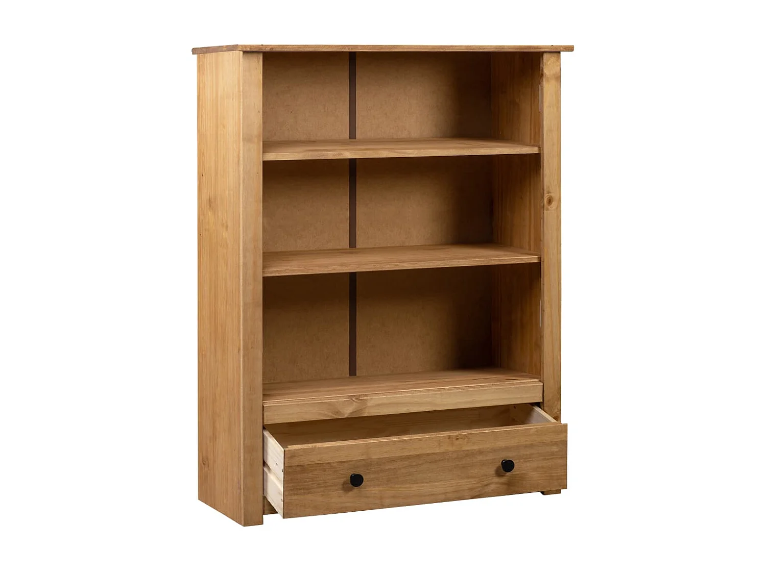 Bibliothèque 80x35x110 cm Bois de pin massif Assortiment Panama OFR86410 BonneVie Meuble