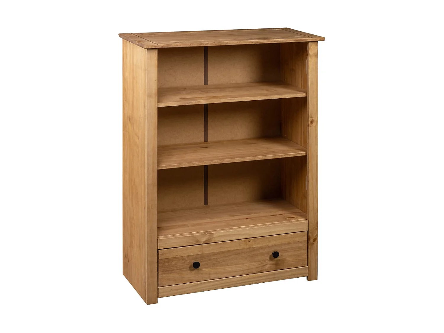 Bibliothèque 80x35x110 cm Bois de pin massif Assortiment Panama OFR86410 BonneVie Meuble