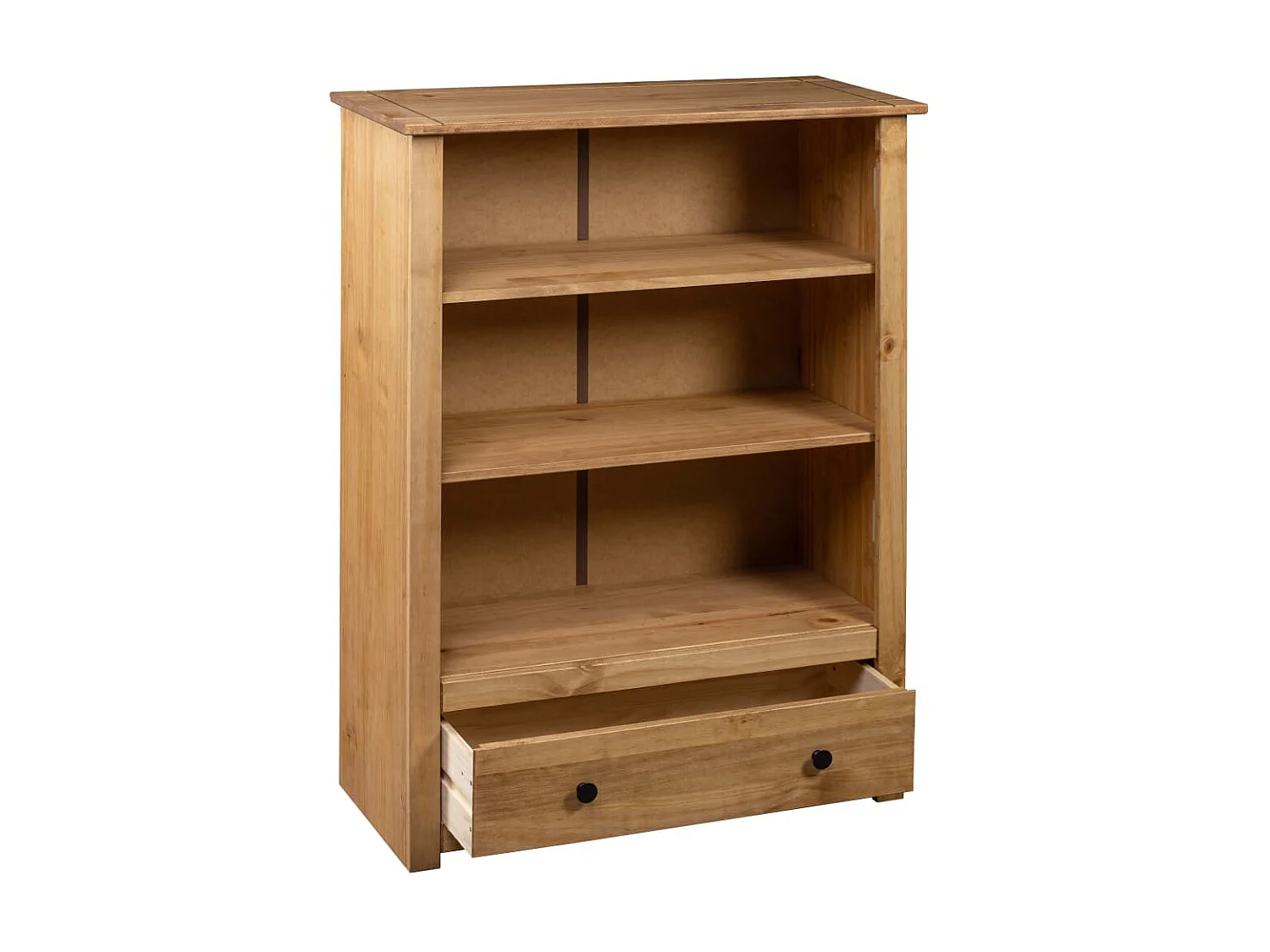 Bibliothèque 80x35x110 cm Bois de pin massif Assortiment Panama OFR86410 BonneVie Meuble