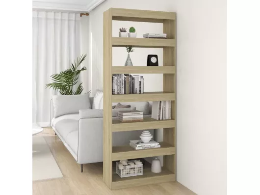 Kauf Unique Bücherregal/Bücherschrank,Raumteiler Sonoma-Eiche 80x30x198 cm Holzwerkstoff -gkd954995