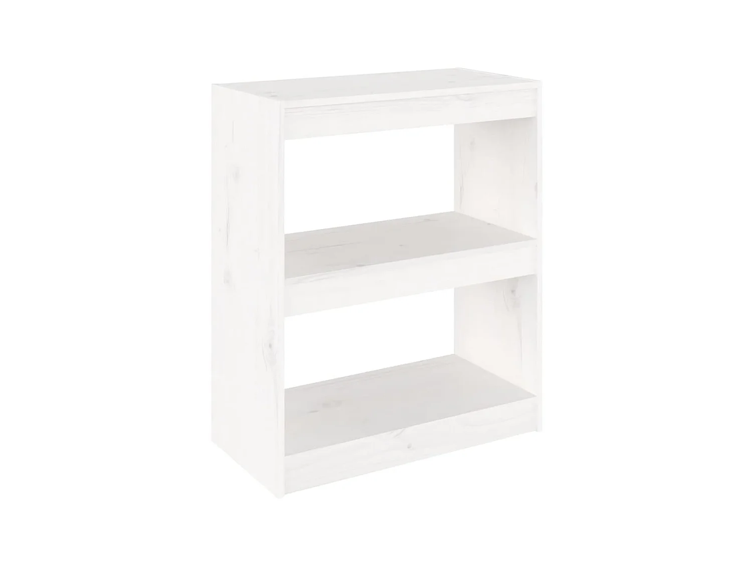 Boekenkast/kamerscherm 60x30x71,5 cm massief grenenhout wit NL732133