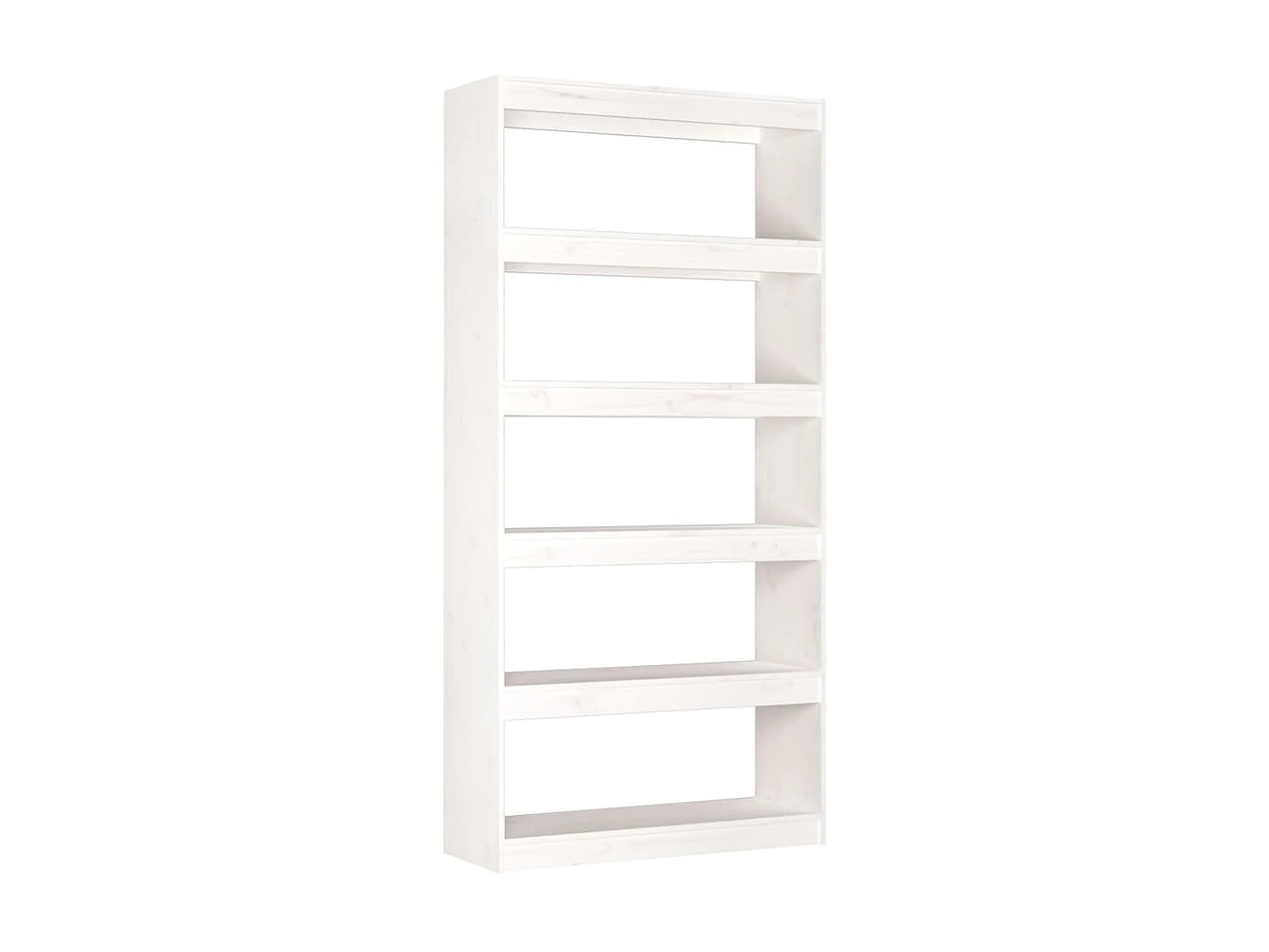 Bibliothèque-Séparateur de pièce Blanc 80x30x167,4cm Pin solide OFR54071 BonneVie Meuble