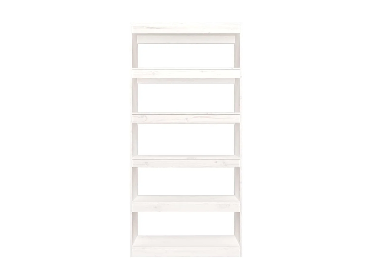 Bibliothèque-Séparateur de pièce Blanc 80x30x167,4cm Pin solide OFR54071 BonneVie Meuble