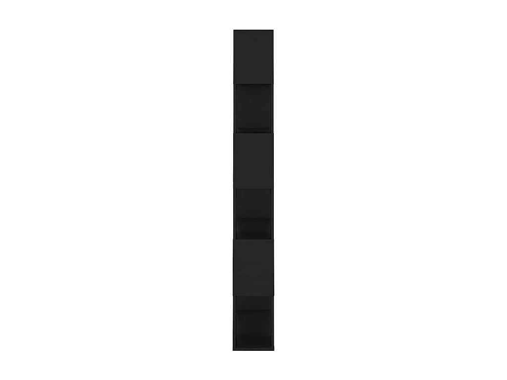 Bücherregal Raumteiler,Bücherschrank Schwarz 80x24x186 cm Holzwerkstoff -gkd70424