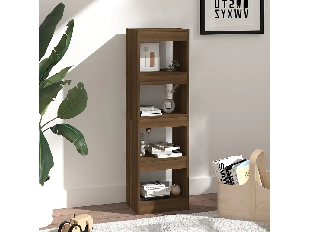 Bücherregal/Bücherschrank,Raumteiler Braun Eichen-Optik 40x30x135 cm -gkd992083