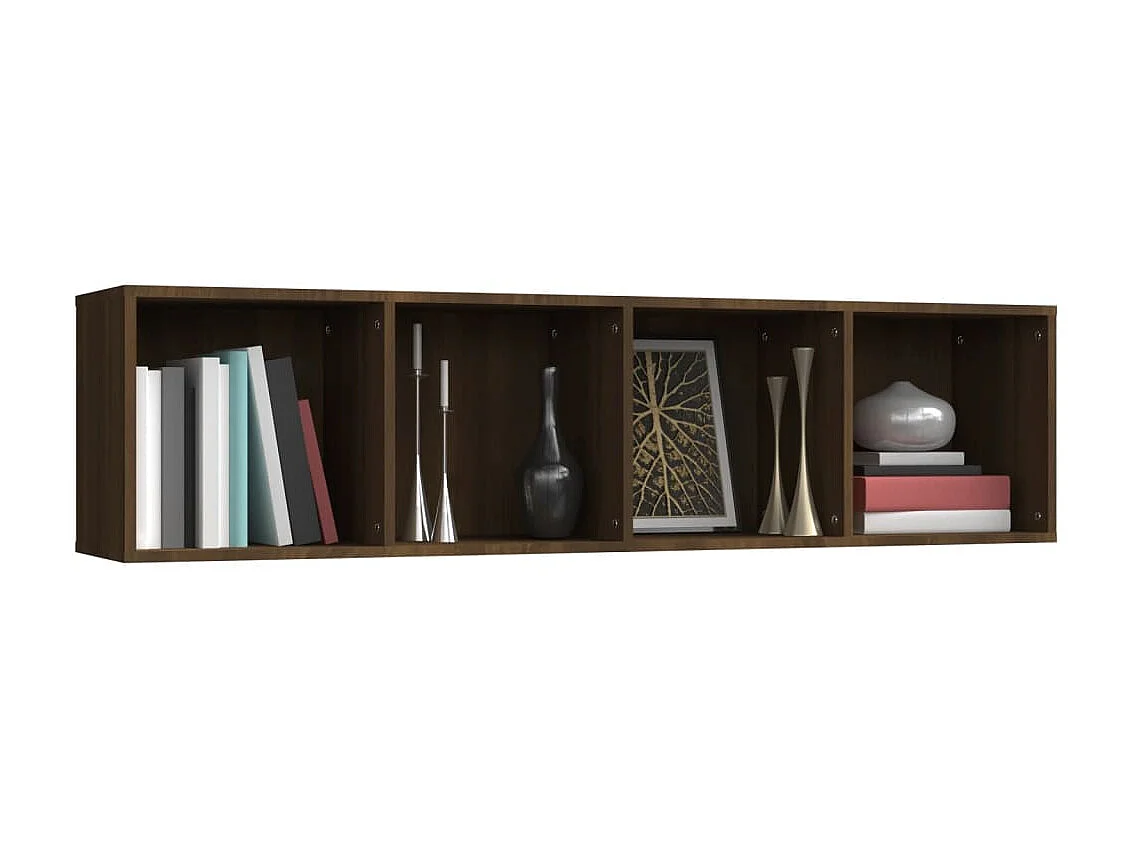 Bücherregal/TV-Schrank,TV-Möbel Braun Eiche 143x30x36 cm Holzwerkstoff -gkd782752