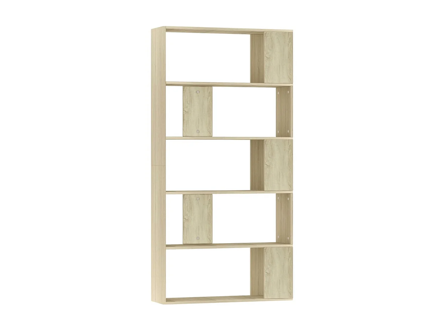 Biblioteca Estantería madera contrachapada color roble Sonoma 80x24x159 cm ES63809