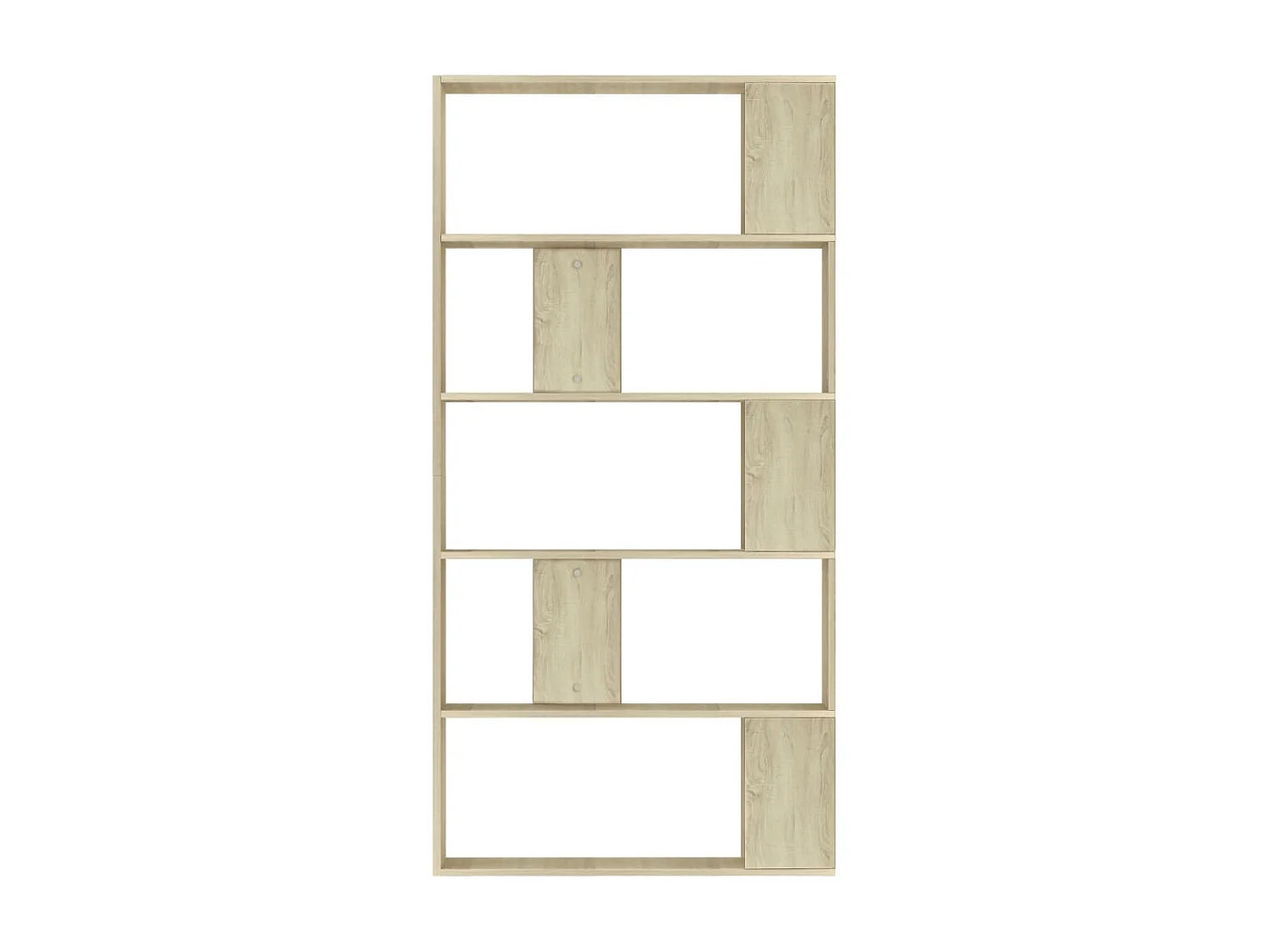 Biblioteca Estantería madera contrachapada color roble Sonoma 80x24x159 cm ES63809