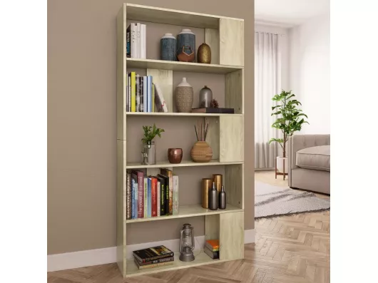 Kauf Unique Bücherregal/Bücherschrank,Raumteiler Sonoma-Eiche 80x24x159 cm Holzwerkstoff -gkd709163