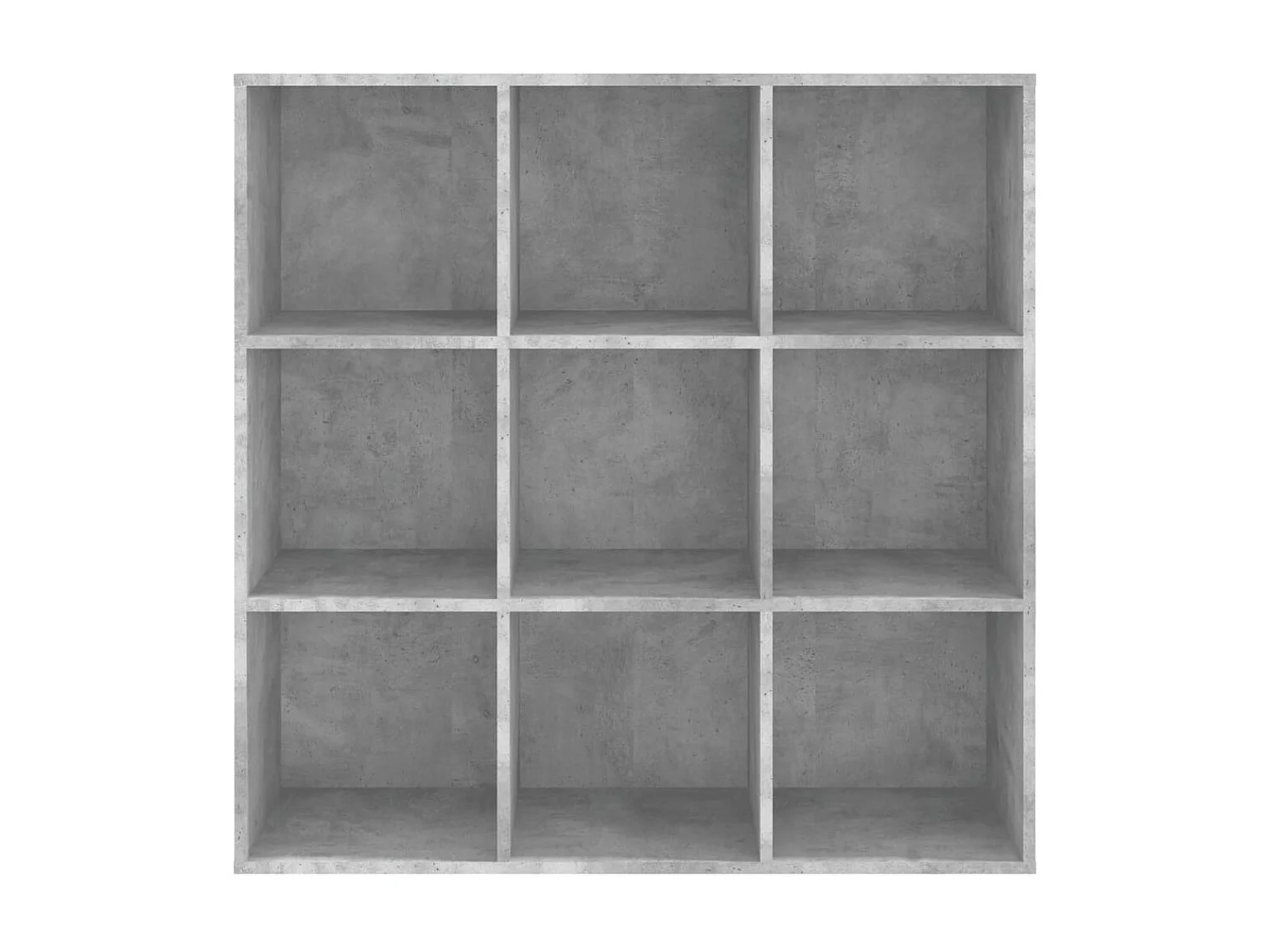 Bibliothèque Gris béton 98x30x98 cm Aggloméré OFR36077 BonneVie Meuble
