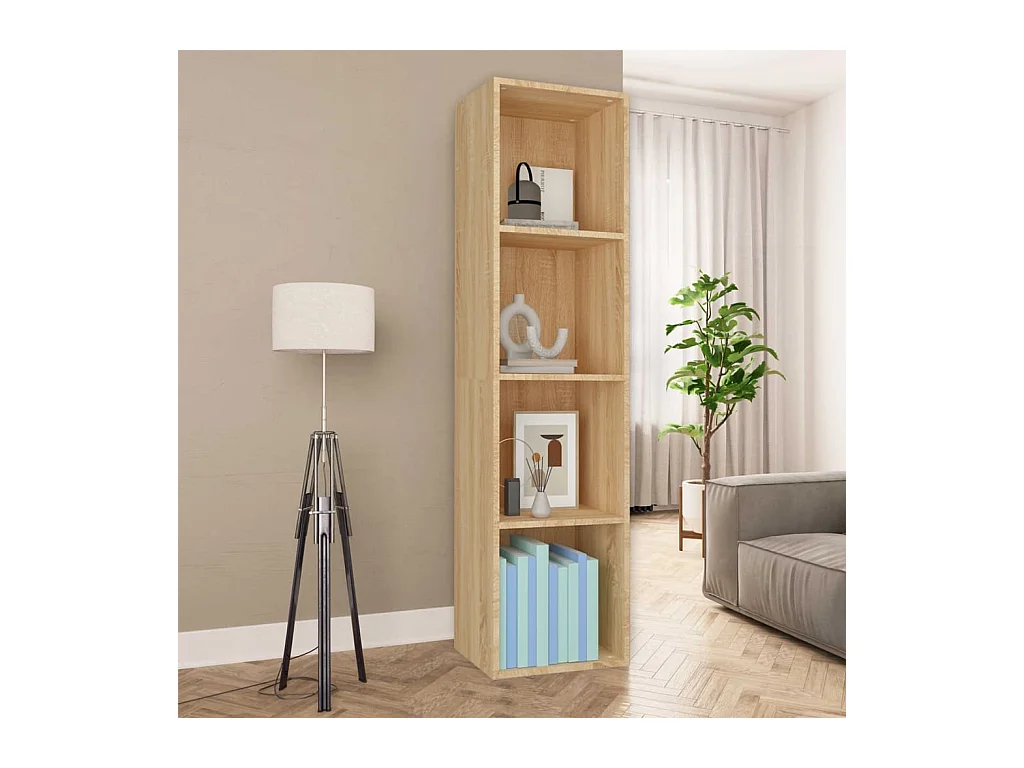 Meuble TV Chêne sonoma 36 x 30 x 143 cm Aggloméré    BE75899