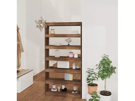 Kauf Unique Bücherregal/Bücherschrank,Raumteiler Braun Eiche 100×30×198 cm Holzwerkstoff -gkd808381