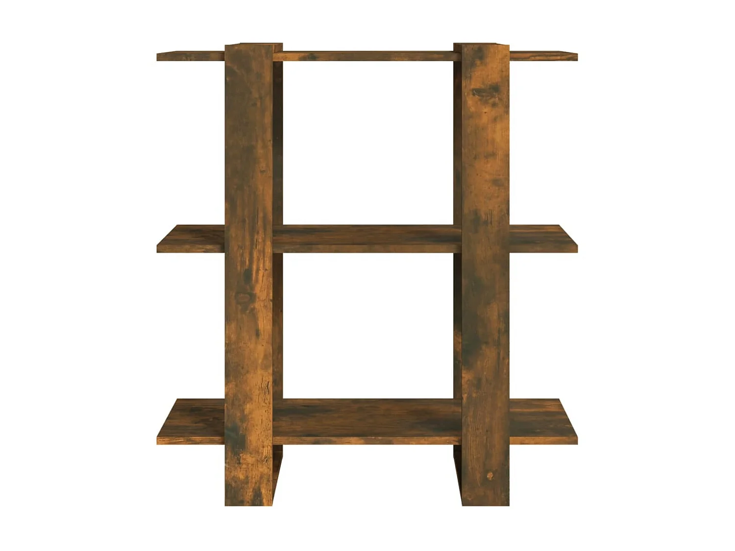 Bibliothèque-Séparateur de pièce Chêne fumé 80x30x87 cm OFR55590 BonneVie Meuble