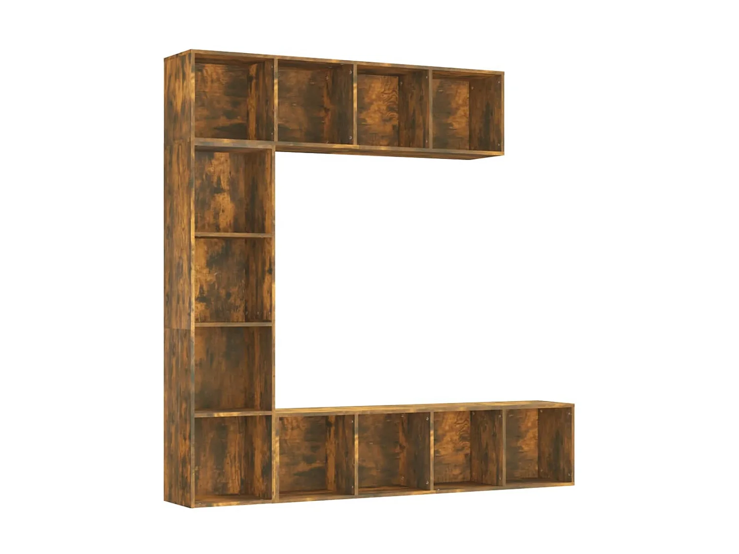 Ensemble Meuble TV 3 pcs Chêne fumé 180x30x180 cm BE75102