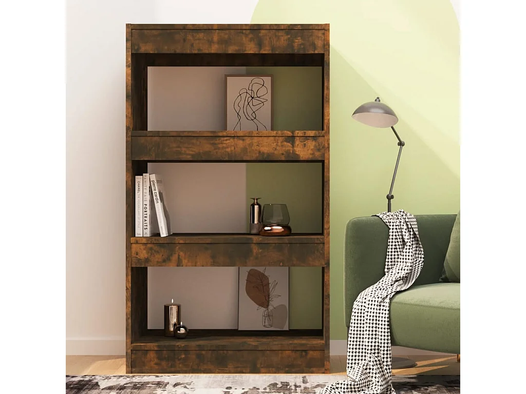 Bücherregal/Bücherschrank,Raumteiler Räuchereiche 60x30x103 cm Holzwerkstoff -gkd322542