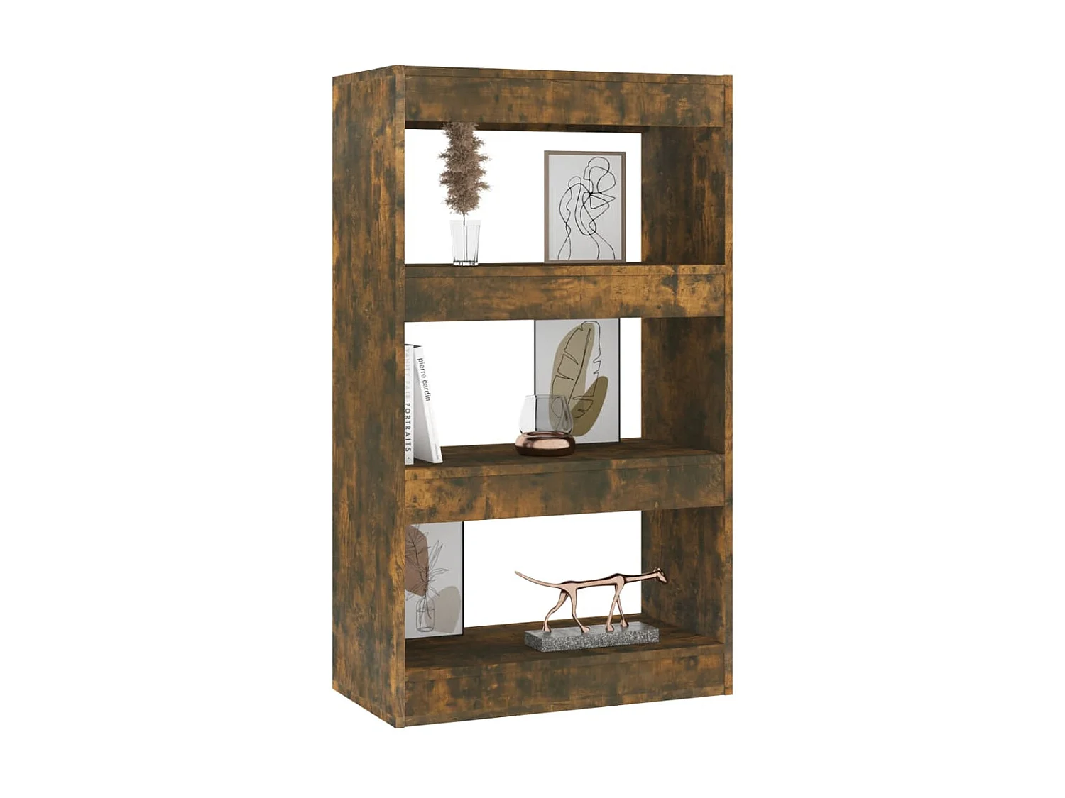 Bücherregal/Bücherschrank,Raumteiler Räuchereiche 60x30x103 cm Holzwerkstoff -gkd322542