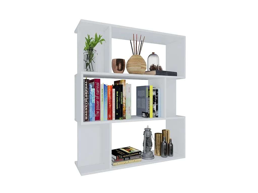 Bücherregal/Bücherschrank,Raumteiler Weiß 80x24x96 cm Holzwerkstoff -gkd426117
