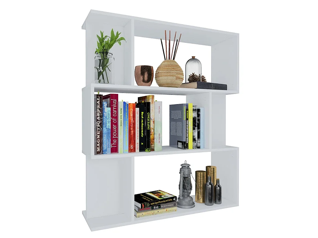 Bücherregal/Bücherschrank,Raumteiler Weiß 80x24x96 cm Holzwerkstoff -gkd426117