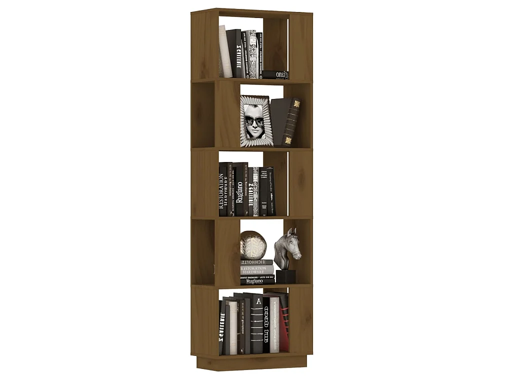 Bücherregal/Bücherschrank,Raumteiler Honigbraun 51x25x163,5 cm Massivholz -gkd253072