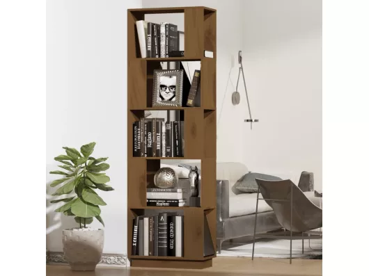 Kauf Unique Bücherregal/Bücherschrank,Raumteiler Honigbraun 51x25x163,5 cm Massivholz -gkd253072