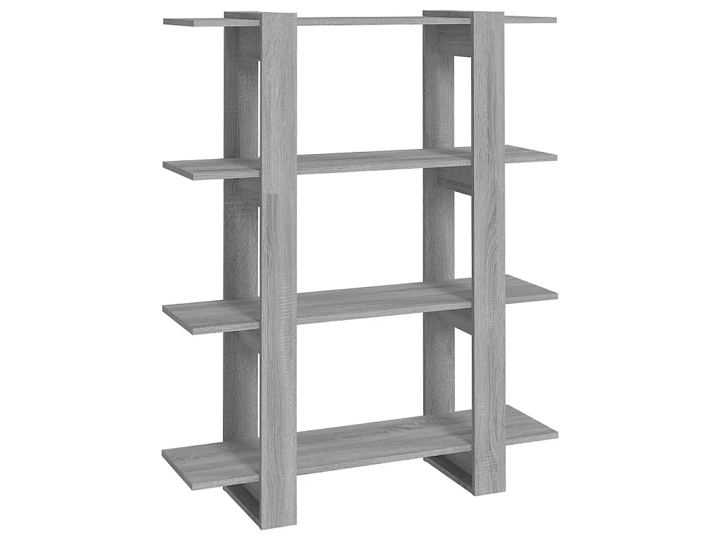 Bibliothèque-Séparateur de pièce Sonoma gris 100x30x123,5 cm OFR85796 BonneVie Meuble