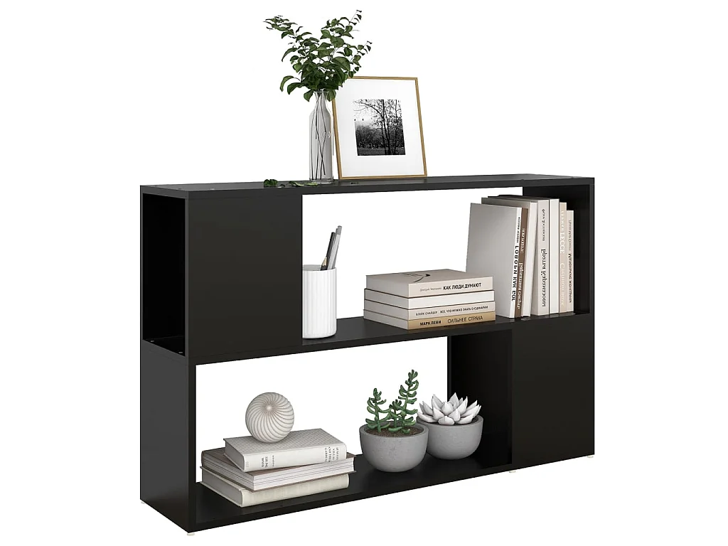 Estante 100x24x63 cm derivados de madeira preto PT740643