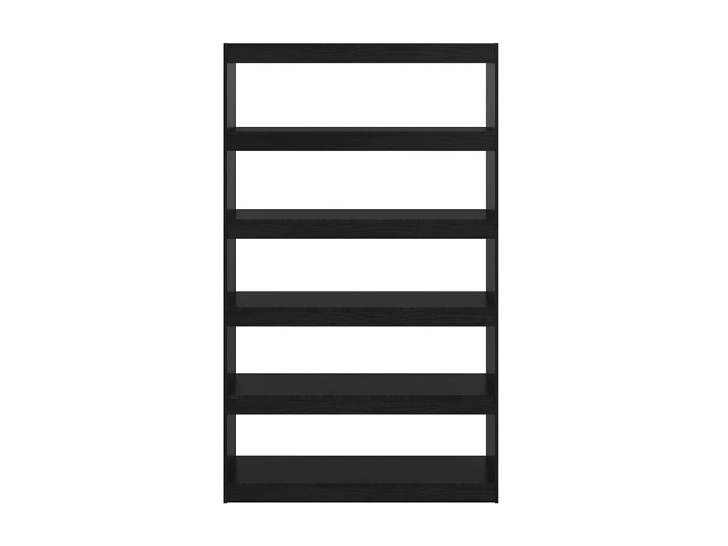 Bücherregal/Bücherschrank,Raumteiler Schwarz 100x30x167,5cm Massivholz Kiefer -gkd904965